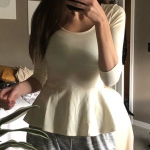 Express Ruffle Long Sleeve Top